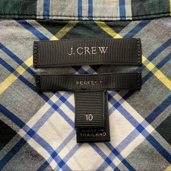 J Crew The Perfect Shirt Plaid Button Down Top 10 - Picture 2 of 5